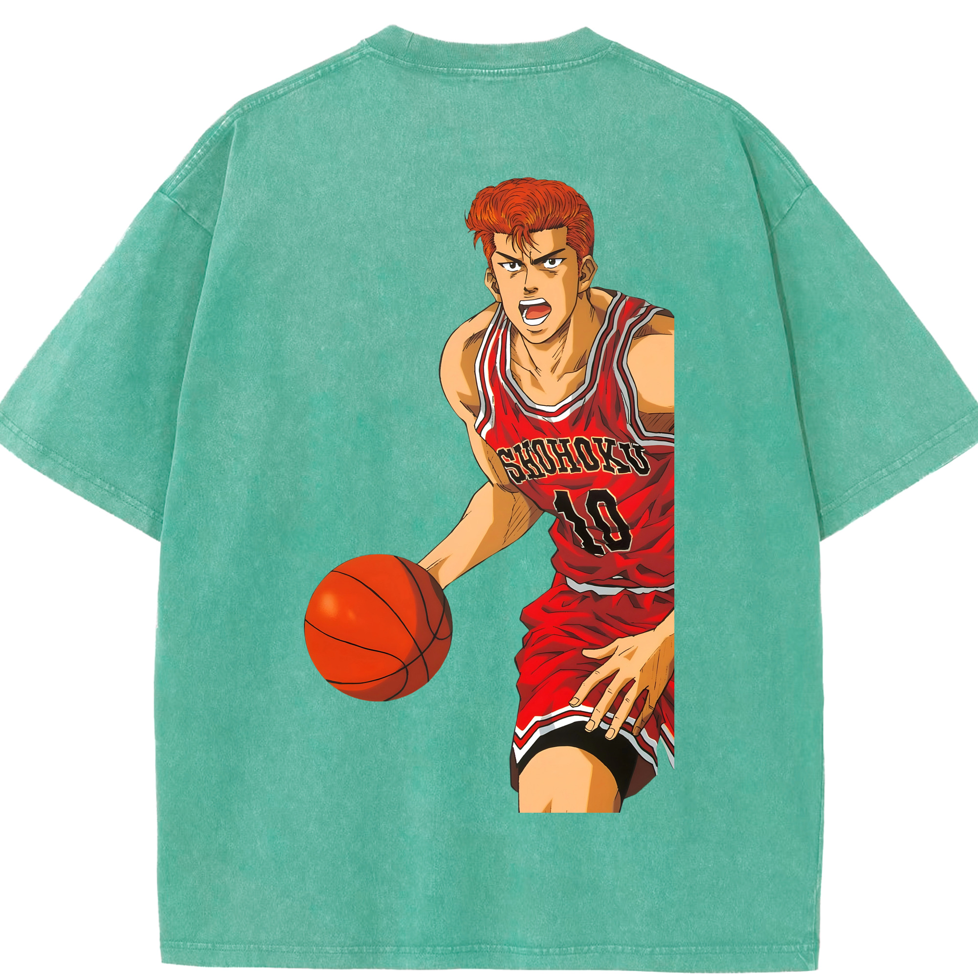 （画像用） SLAM DUNK／スラムダンク 綿100% ヴィンテージ風 半袖Tシャツ（背面プリント）